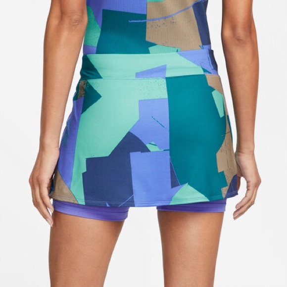 Nike Court Victory Skirt Women Multicoloured patterned skirt shorts skort XL - Picture 2 of 8